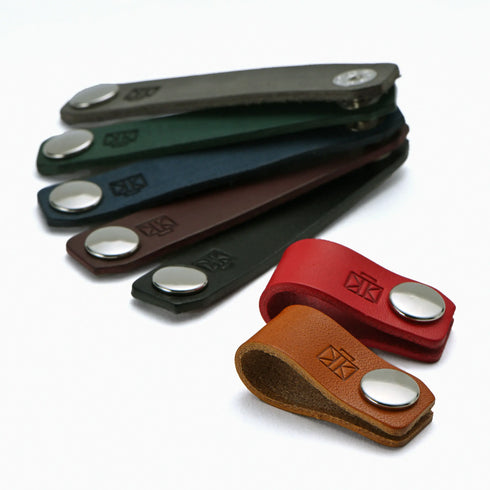 Leather Cord Clips, Set of 3 Genuine Leather Cord Clips for Organizing Cords | Random Colors | Set of 3